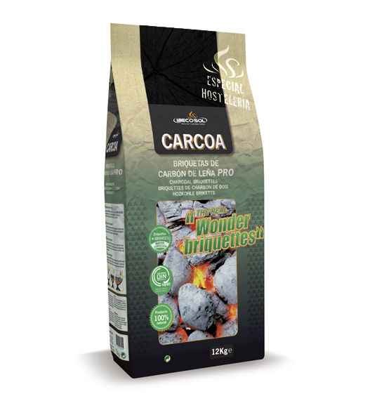 Briquetas de carbón de leña "wonder briquettes" 12k . Ibecosol