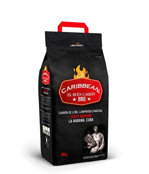 Carbón de leña Caribbean. Especial barbacoa. Ibecosol